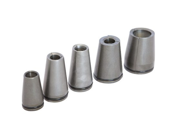 Alloy Steel Post Tensioning Wedge 20CRMNTI Kekerasan Permukaan Untuk Anchoring Kabel Baja