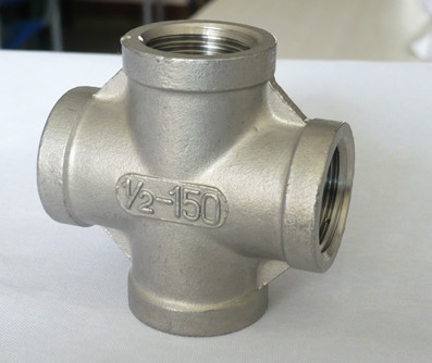 ASTM 316L Stainless Steel Cross Pipe Fitting 1 Inch Disesuaikan