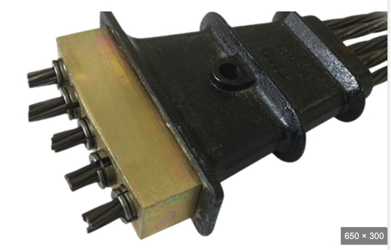 3s-5s Monostrand Jack dan Pompa 15.24mm Cast Iron Anchor untuk Post Tensioning
