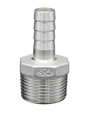 Puting Konektor Selang Hidrolik Stainless Steel Soket Berulir Pria Mulus