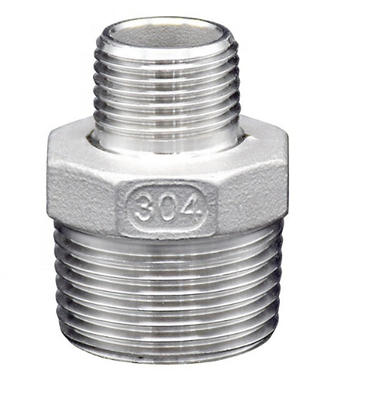304 316L Threaded Stainless Steel Pipe Fittings Male Hex Nipple Reducer