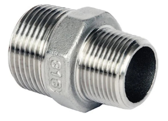 304 316L Threaded Stainless Steel Pipe Fittings Male Hex Nipple Reducer