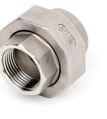 304 316L Stainless Steel Union Fittings NPT Threaded Union Coupling Untuk Minyak