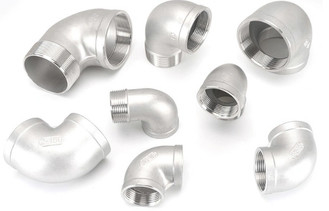 316L 1/8 Inch Stainless Steel Pipe Tee Fitting PT Thread Warna Perak